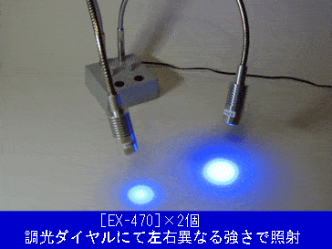 波長交換式ツインアームLED照射装置照射例2